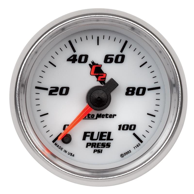 AutoMeter — Autometer C2 52mm 100 PSI Electronic Fuel Pressure Gauge
GA 2" FUELP 100psi C