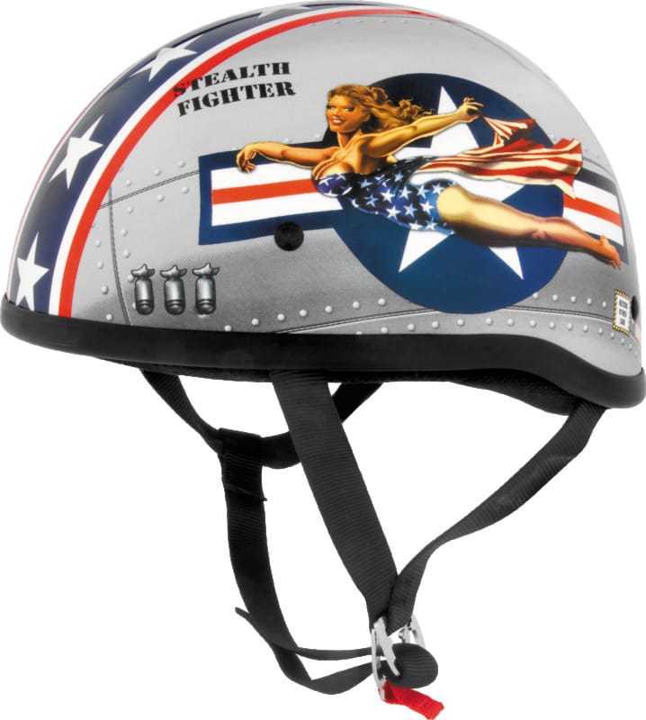 Bikers Choice — Skid Lids Bomber Pinup Original Helmet - XS