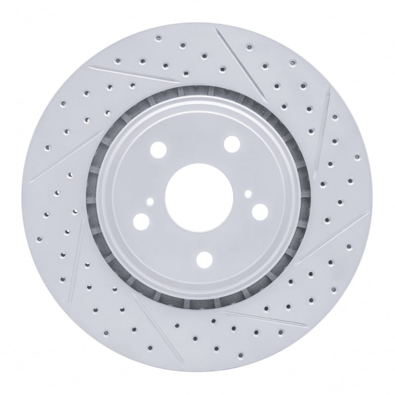 R1 Concepts — R1 08-21 Lexus Nx300 Front Right Drilled & Slotted Geo-Carbon Rotor