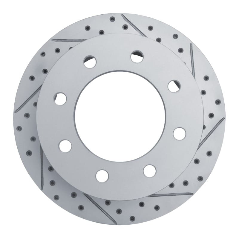 R1 Concepts — R1 11-19 Chevrolet Silverado 3500 Hd Rear Right Drilled & Slotted Geo-Carbon Rotor