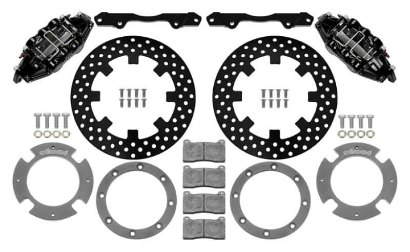 Wilwood — Wilwood 17-21 Can-Am X3RS Black 6-Piston Rear Kit 11.25in - Drilled Rotors