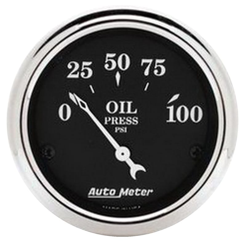 AutoMeter — Autometer 2 1/16in 100PSI Old Tyme Black Electric Oil Pressure Gauge
2" OIL PRESS, 0-100