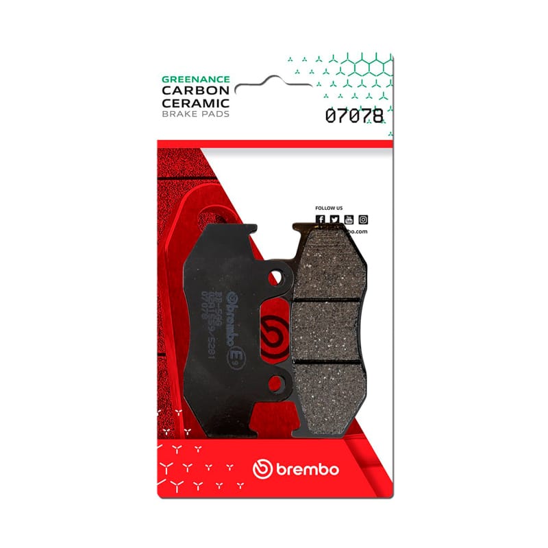 Brembo OE Powersports — Brembo OE Honda Nes/Honda Lead/Suzuki An Burgman Carbon Ceramic Brake Pad - Front