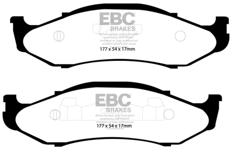 EBC — EBC 97-99 Jeep Cherokee 2.5 82mm High Rotors Greenstuff Front Brake Pads
Disc Brake Pad