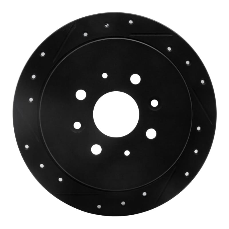 R1 Concepts — R1 97-02 Peugeot 306 (Mexico) Rear Left Drilled & Slotted Black Brake Rotor