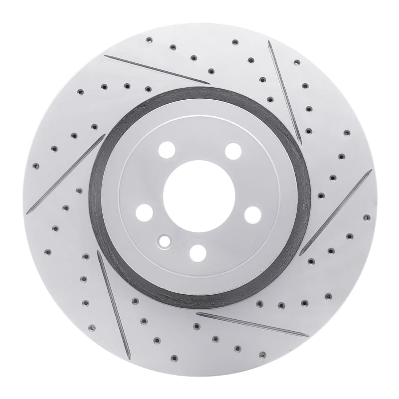 R1 Concepts — R1 14-23 Dodge Charger Front Right Drilled & Slotted Geo-Carbon Rotor