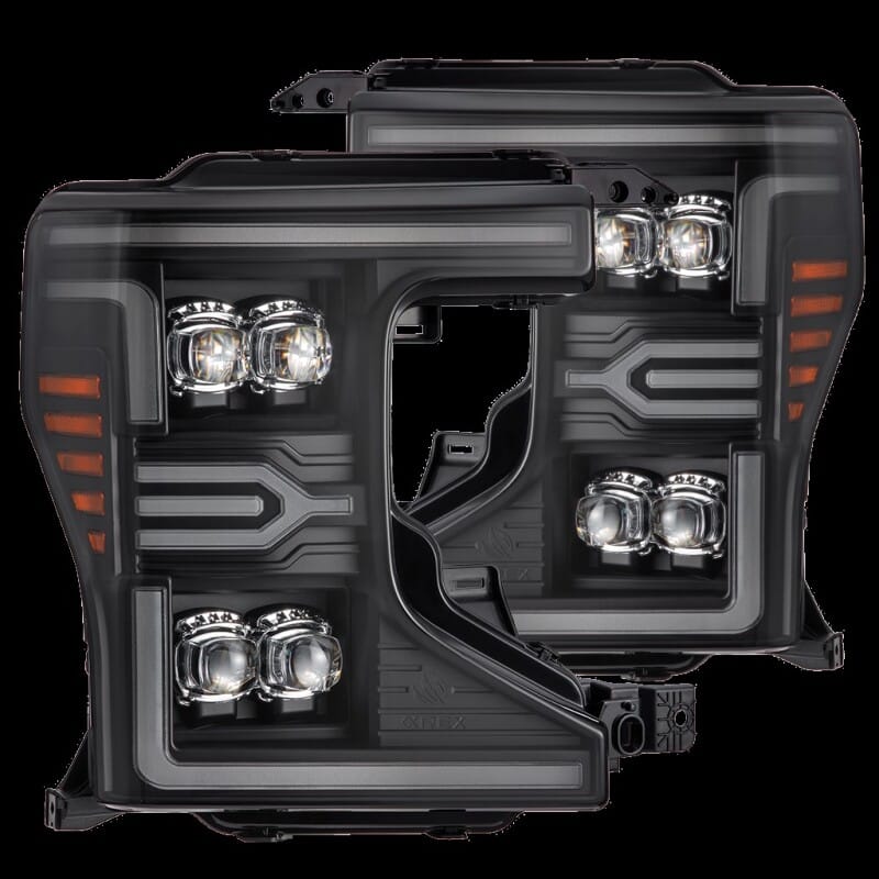 AlphaRex — AlphaRex 20-22 Ford F-250/350/450 SD NOVA-Series LED Proj Headlights Bk w/Actv Light SeqSig & SBDRL
Projector Headlights
