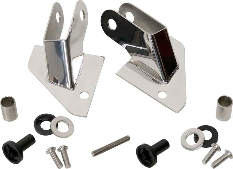 Kentrol — Kentrol 87-95 Jeep Wrangler YJ Mirror Relocation Bracket Pair - Polished Silver