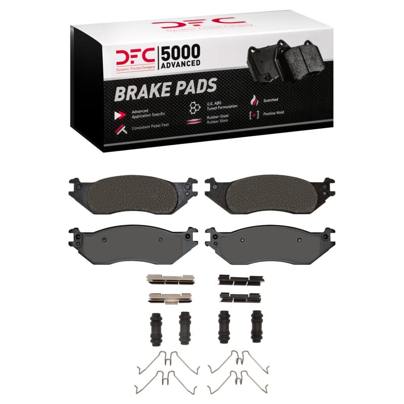 DFC — DFC 04-06 Ford E-150 Club Wagon Front 5000 Advanced Semi Metallic Brake Pads and Hardware Kit
DFC Brake Pad Set