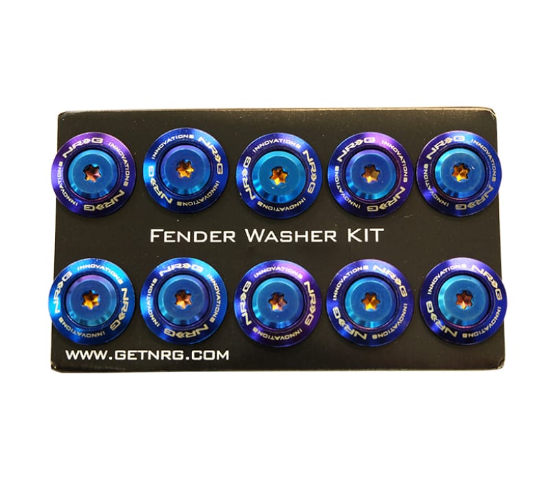 NRG — NRG Fender Washer Kit (TI Series) M6 Bolts For Plastic (TI Burn Washer/TI Burn Screw) - Set of 10