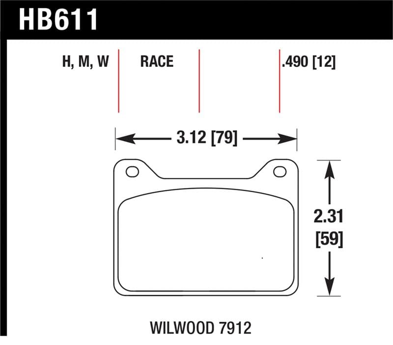 Hawk Performance — Hawk Wilwood 7912 DTC-30 Race Brake Pads
Disc Brake Pad