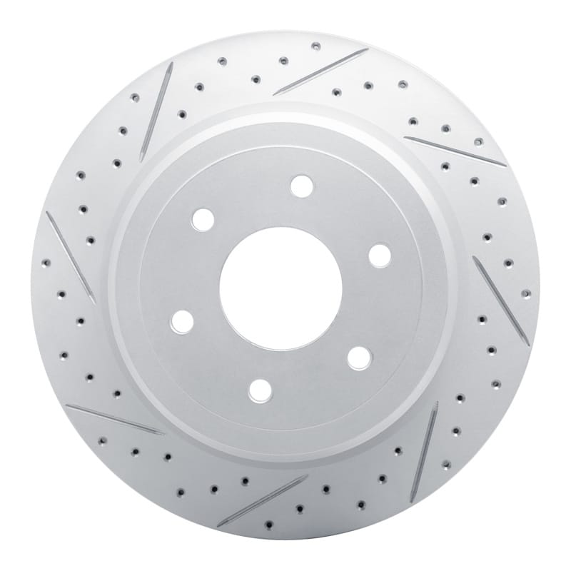 R1 Concepts — R1 16-24 Nissan Titan Xd Rear Left Drilled & Slotted Geo-Carbon Rotor