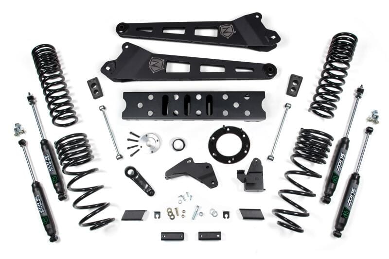 Zone Offroad — Zone Offroad 19-24 Ram 2500 6.5in Radius Arm - 4.5in Rear Coils - Diesel - 6-Bolt T-Case-Fox Shocks