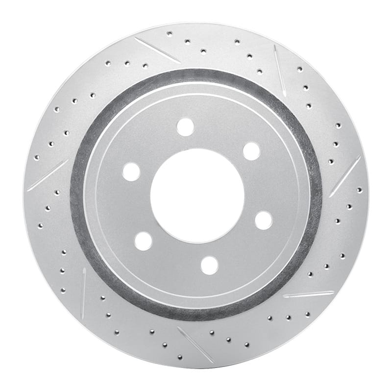 R1 Concepts — R1 12-20 Ford F-150 Rwd Rear Right Drilled & Slotted Geo-Carbon Rotor