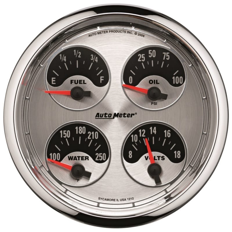 AutoMeter — Autometer American Muscle 5in Quad LED Gauge
GA 5" QUAD 240-33 AM