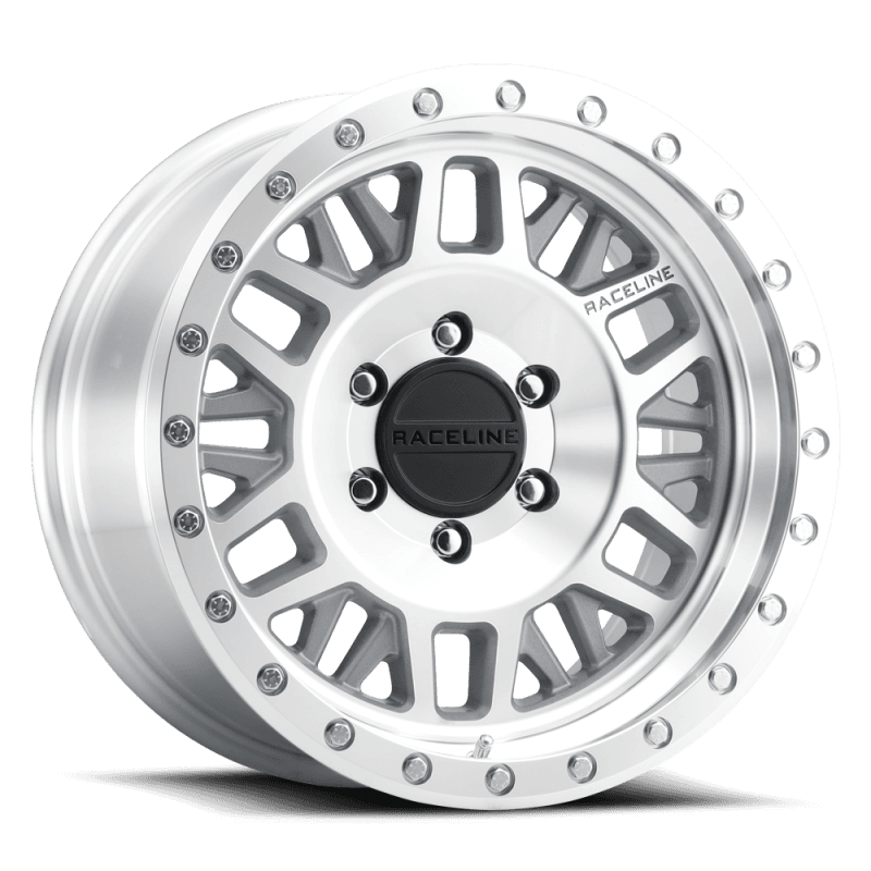 Raceline — Raceline RT951M Ryno Machined 20x8.5in / 8x139.7 BP/32mm Offset/108mm Bore - Machined Beadlock