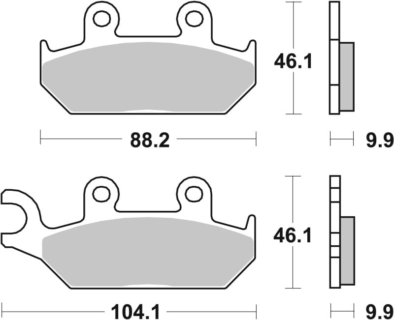 Brembo OE Powersports — Brembo OE 91-92 Yamaha Artesia 400cc Sinter Brake Pad - Front