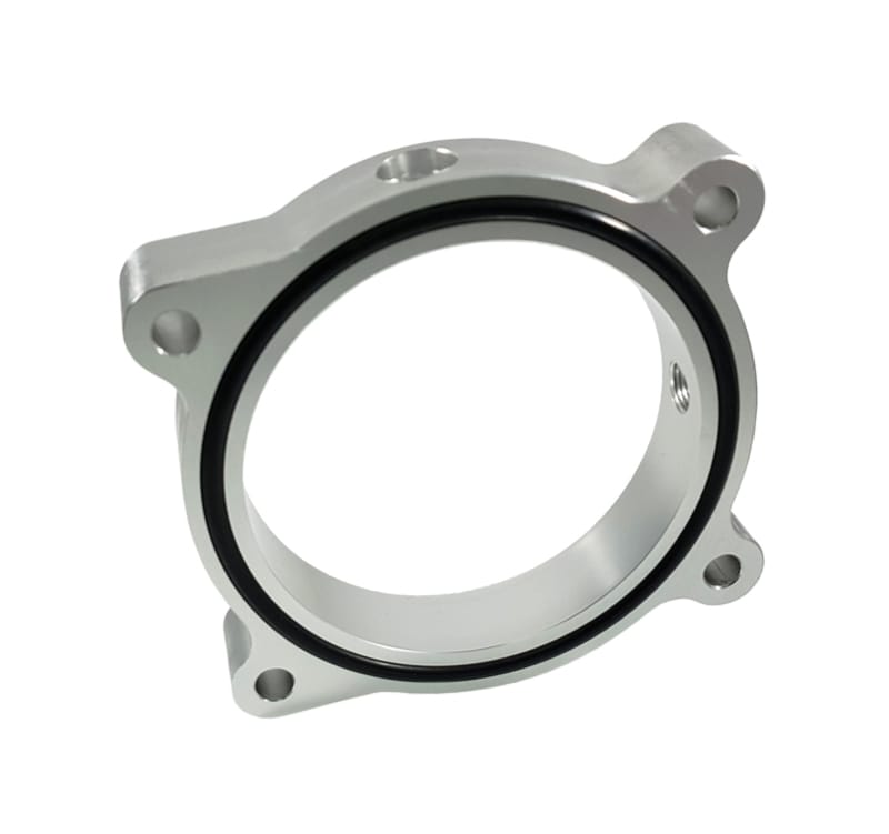 Torque Solution — Torque Solution Throttle Body Spacer (Silver): Ford Mustang GT 5.0L 2011-2016