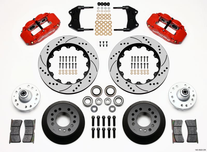 Wilwood — Wilwood Narrow Superlite 6R Front Hub Kit 14.00in Drill Red WWE ProSpindle
BRAKE KIT