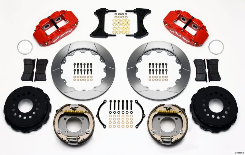 Wilwood — Wilwood Narrow Superlite 4R Rear P-Brk Kit 12.88in Red Chevy 12 Bolt w/ C-Clips
BRAKE KIT