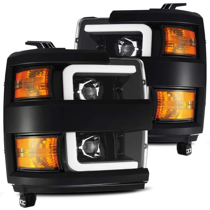 AlphaRex — AlphaRex 15-19 Chevy 2500HD PRO-Series Proj Headlights Plank Jet Blk w/Activ Light/Seq Signal/DRL
Projector Headlights