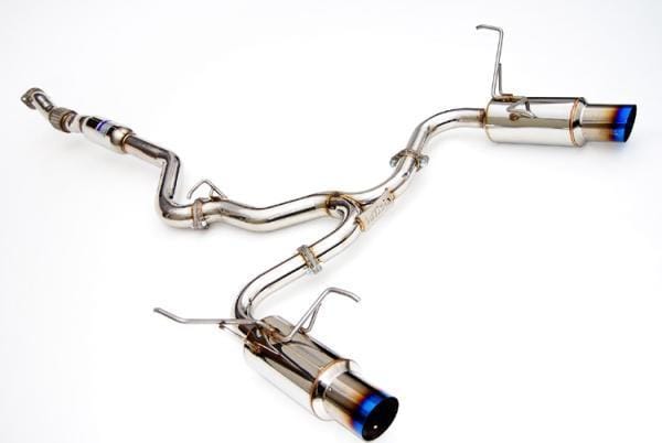 Invidia — Invidia 08-11 STi Hatch / 11 WRX Hatch Dual N1 Single Layer Titanium Tipped Cat-back Exhaust