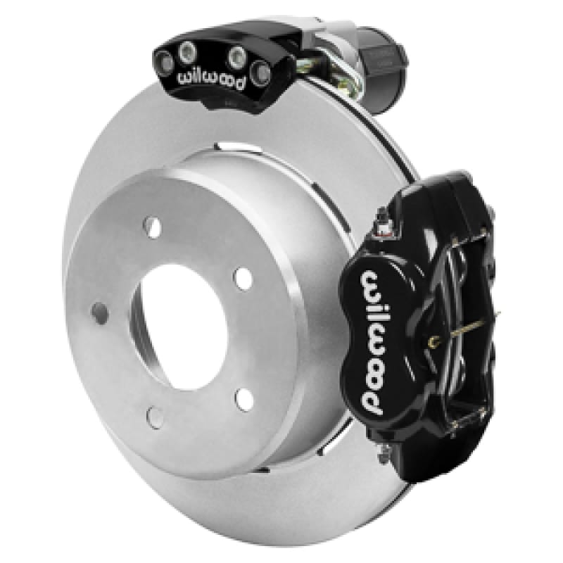Wilwood — Wilwood 88-98 GM C1500 Rear Electronic Parking Brake Kit Black 12.19in Rotor 3.25in Offset