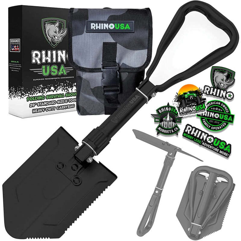 Rhino USA — Rhino USA Folding Recovery Shovel W/Pick
Shovel