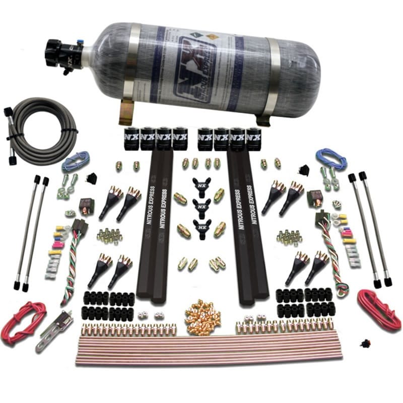 Nitrous Express — Nitrous Express SX2 Dual Stage 8 Solenoid /Gasoline Nitrous Kit (200-1200HP) w/Composite Bottle
Injection System Kit
N2OSys