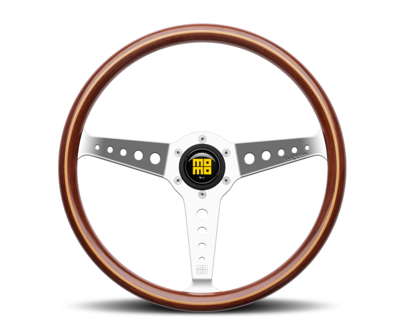 MOMO — Momo California Wood Steering Wheel 360 mm - Mahogany Wood/Polished Spokes
