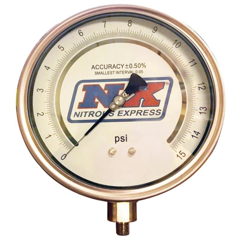 Nitrous Express — Nitrous Express 6 Certified Pressure Gauge Only (Gauge From P/N 15529)
N2OPresrGg
Gauge
