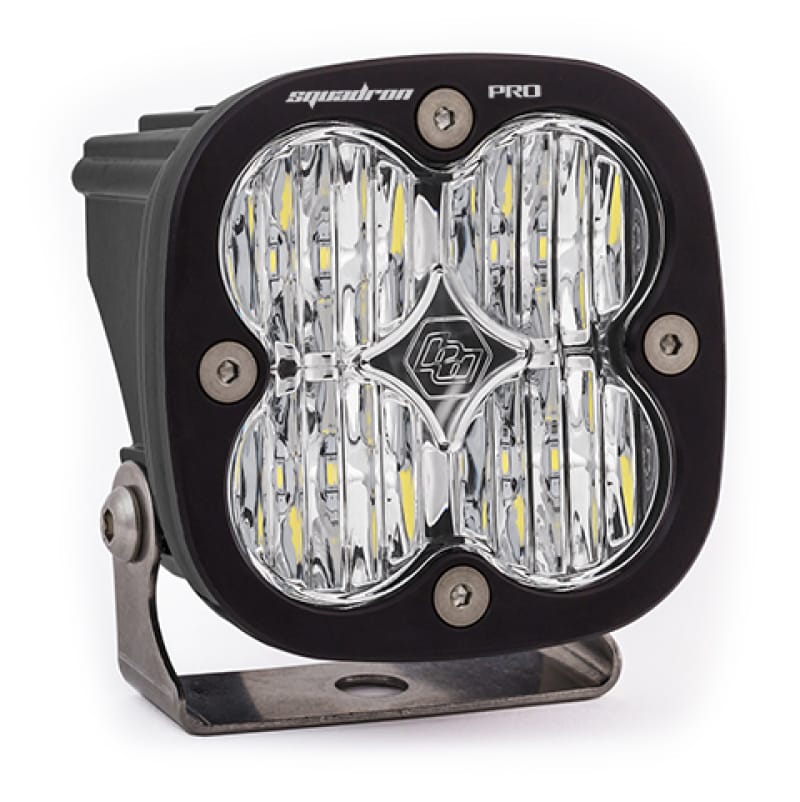 Baja Designs — Baja Designs Squadron Pro Black Wide Cornering Pattern LED Light Pod - Clear