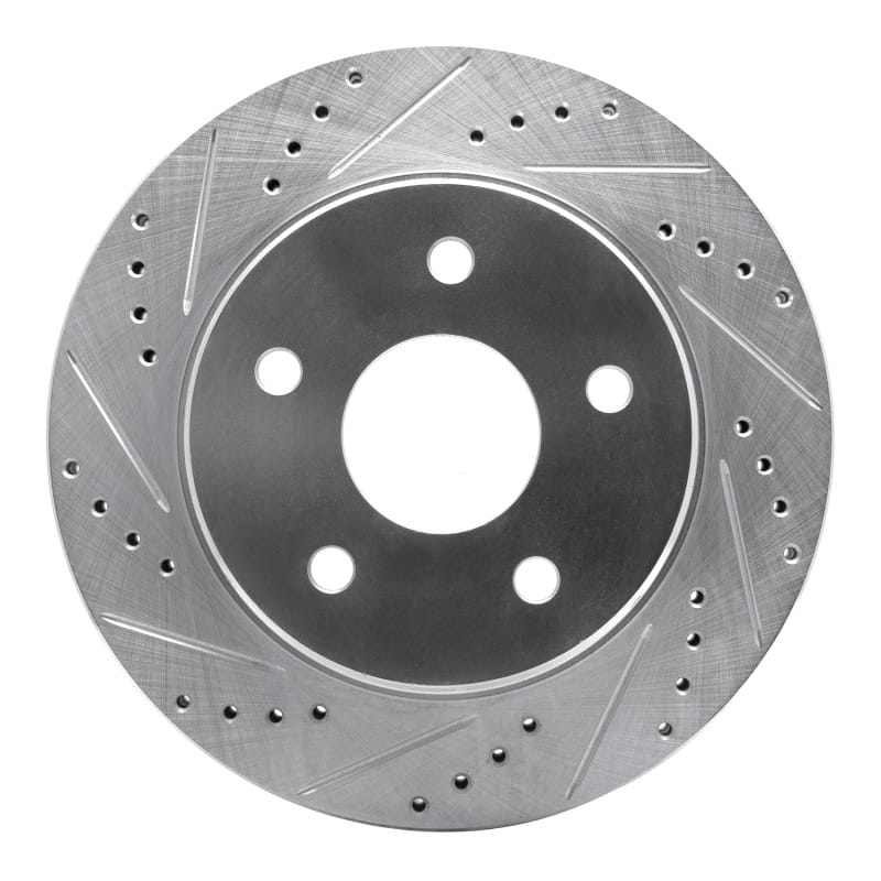 DFC — DFC 02-24 Chrysler Aspen Front Left Drilled & Slotted Silver Brake Rotor