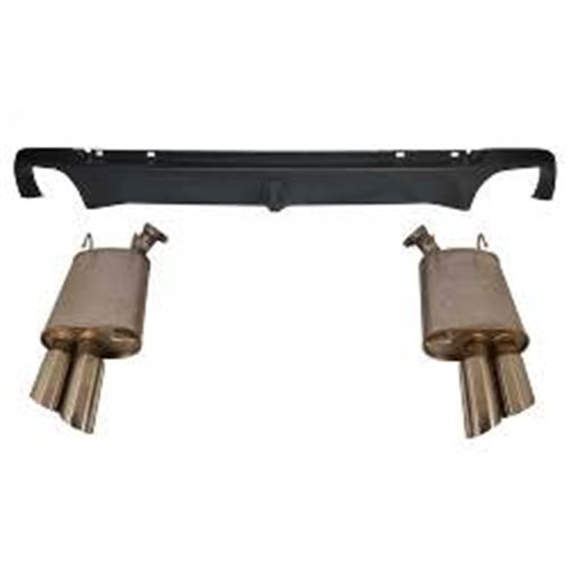 Ford Racing — Ford Racing 2013-2014 Mustang GT Axle Back QUAD TIP Mufflers with Rear Lower VALENCE
Muffler Kit