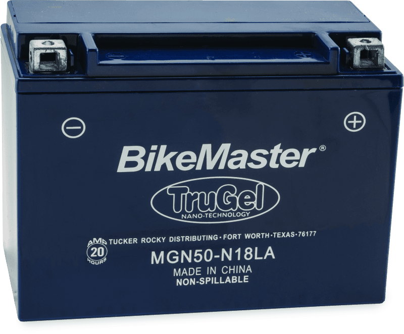 BikeMaster — MG50-N18L-A Battery, 205mm L x 87mm W x 162mm H, 275 CCA