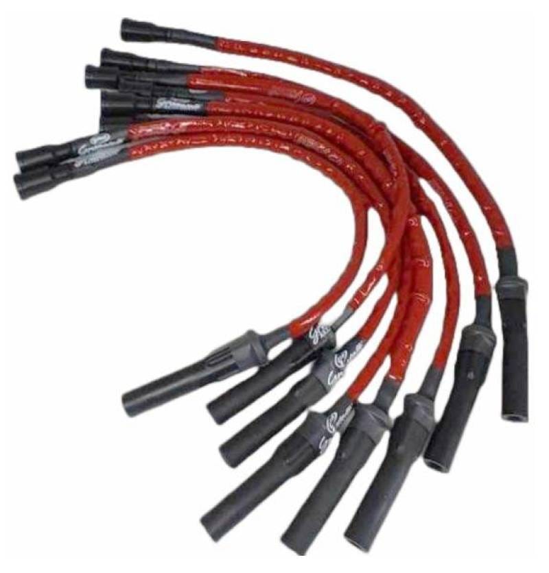 Granatelli Motor Sports — Granatelli 10-14 Ford 6.2L (Incl. Raptor) Ignition Wire Set w/Inserts/Red Hi-Temp Silicone Jacket