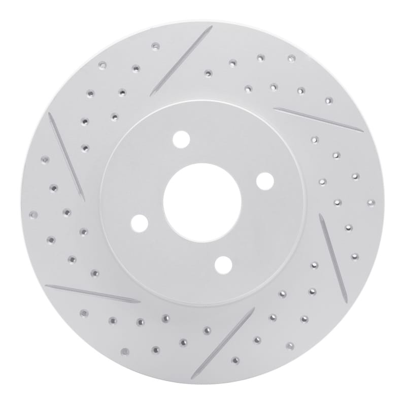 R1 Concepts — R1 02-04 Ford Focus Front Left Drilled & Slotted Geo-Carbon Rotor