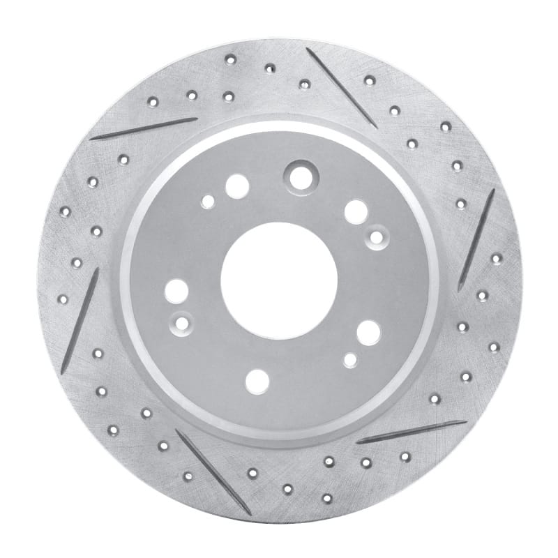 R1 Concepts — R1 02-04 Honda Cr-V Rear Right Drilled & Slotted Geo-Carbon Rotor