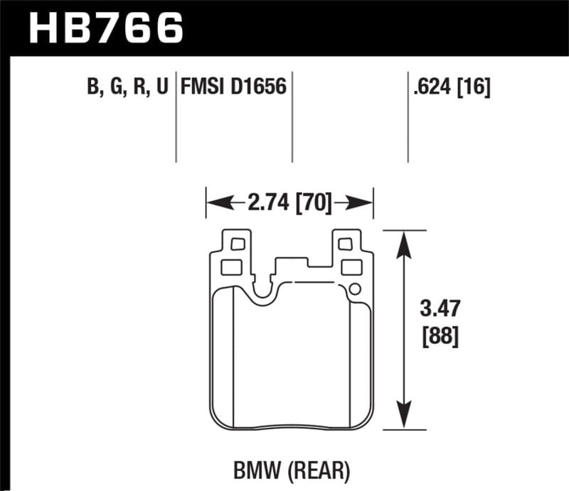 Hawk Performance — Hawk 2014 BMW 228i 2.0L Base Blue Painted Caliper Rear ER-1 Brake Pads
Disc Brake Pad