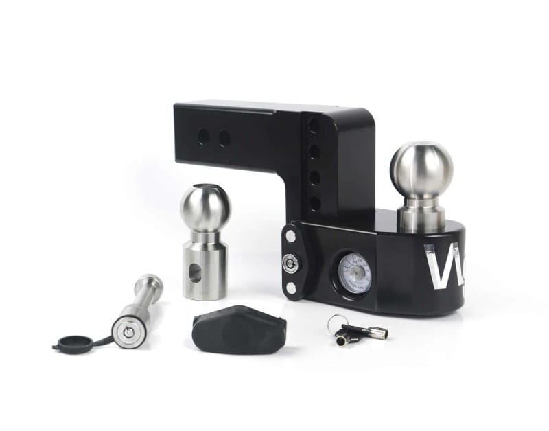 Weigh Safe — Weigh Safe 4in Drop Hitch w/Built-in Scale & 2.5in Shank (8K/18.5K GTWR) w/WS05 - Black Cerakote