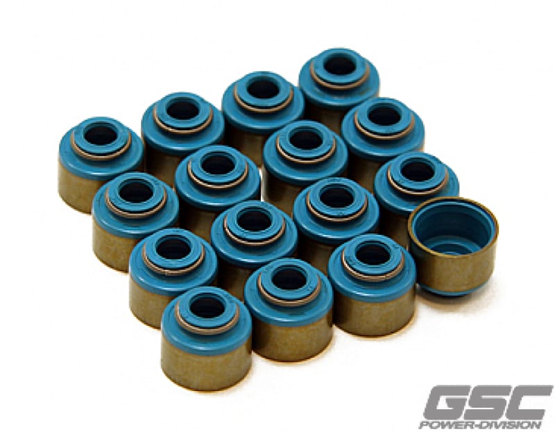 GSC Power Division — GSC P-D Ford Mustang 5.0L Coyote Valve Stem Seal w/Integrated Spring Seat - Set of 32