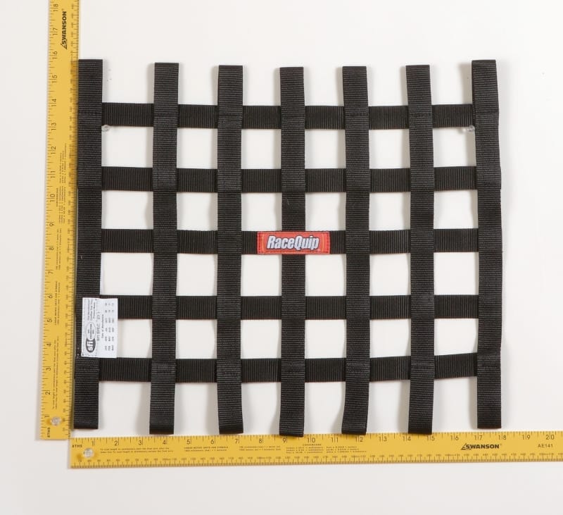 Racequip — RaceQuip Black 15 X 18 SFI Ribbon Net