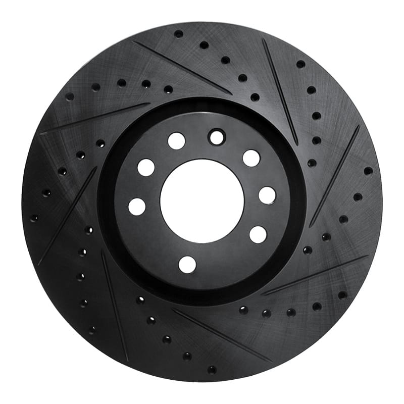 R1 Concepts — R1 03-11 Cadillac BLS (Mexico) Front Right Drilled & Slotted Black Brake Rotor
R1 Brake Rotor Drill