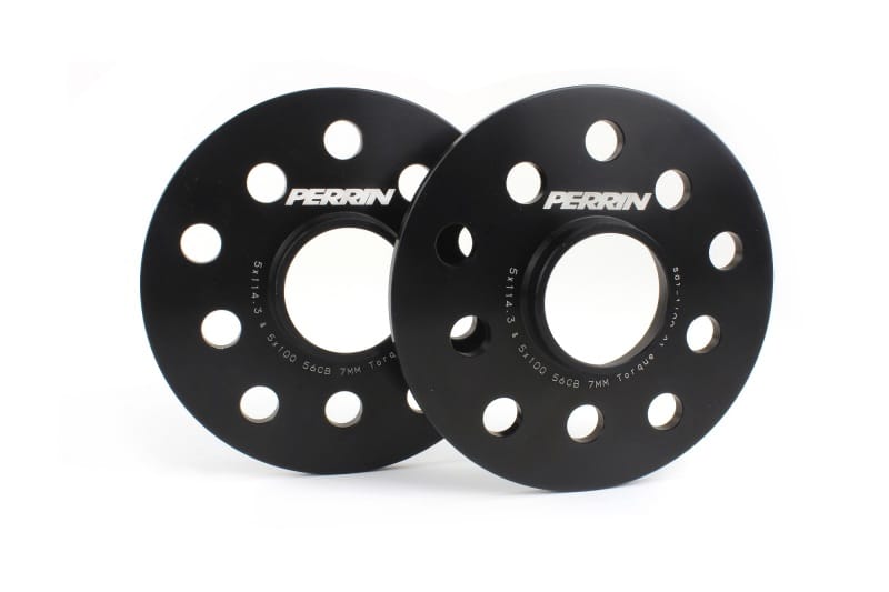 Perrin Performance — PERRIN Subaru/Toyota/Scion 7mm Wheel Spacers (Slip-On Style With Studs) 5x114.3/5x100 56mm CB - Pair