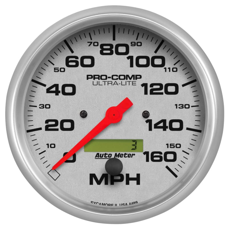 AutoMeter — Autometer Ultra-Lite 127mm In-Dash Electronic Programmable 160 MPH Speedometer
5" SPEEDO, 160 MPH,