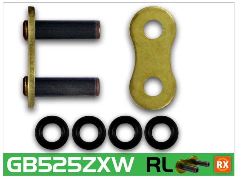 RK Chain — RK Chain 525ZXW Rivet Link - Gold