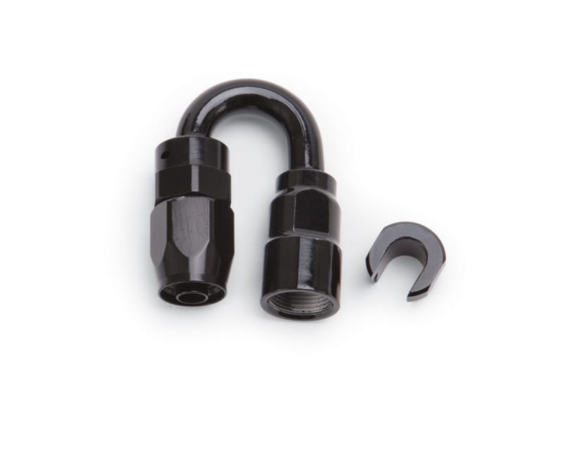 Russell — Russell Performance 3/8in SAE Quick Disc Female to -6 Hose Black 180 Degree Hose End
Hose End