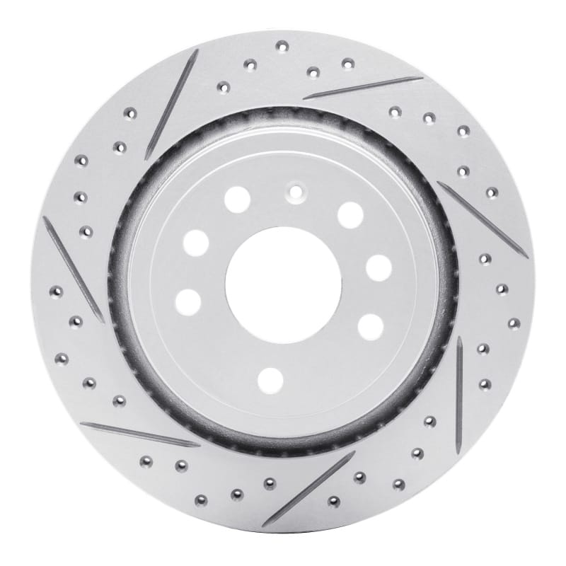 R1 Concepts — R1 03-11 Cadillac Bls (Mexico) Rear Left Drilled & Slotted Geo-Carbon Rotor