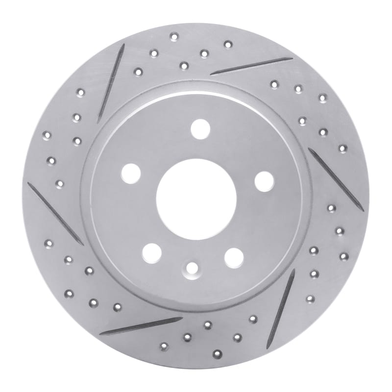 R1 Concepts — R1 11-22 Buick Encore Rear Left Drilled & Slotted Geo-Carbon Rotor