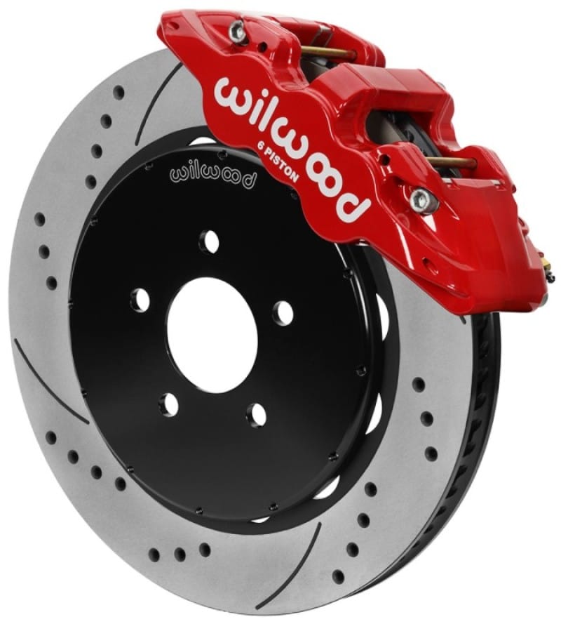 Wilwood — Wilwood AERO6 Front Brake Kit 14.00 Slotted 94-04 Ford Mustang Cobra Red w/Lines
BRAKE KIT